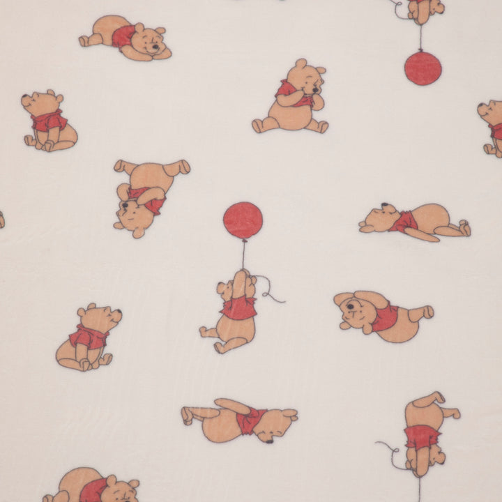 שמיכת קורל פליז למיטה פו הדב שמנת