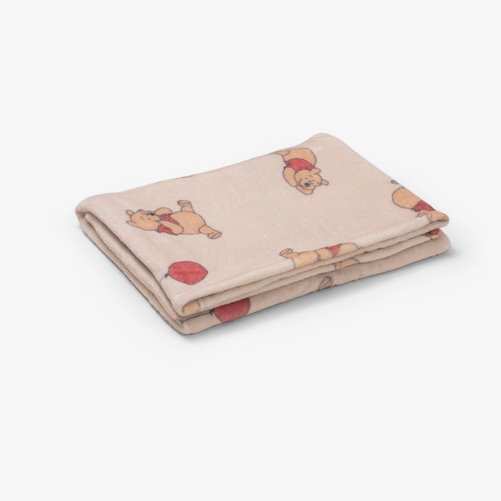 שמיכת קורל פליז למיטה פו הדב קפוצ'ינו