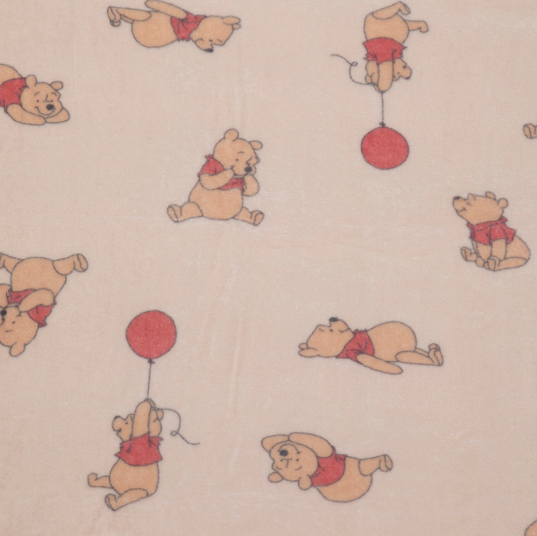 שמיכת קורל פליז למיטה פו הדב קפוצ'ינו