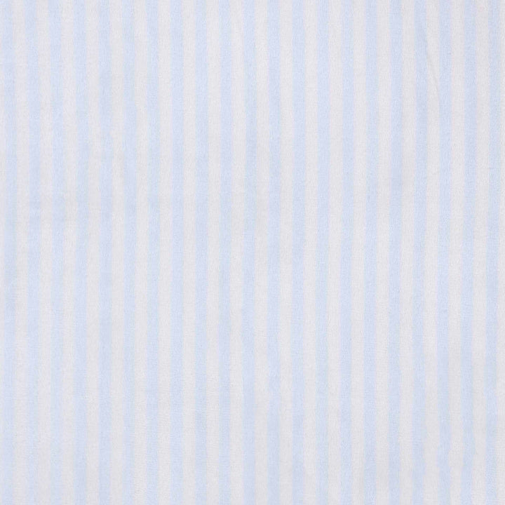 שמיכת קורל פליז לעגלה פסים תכלת