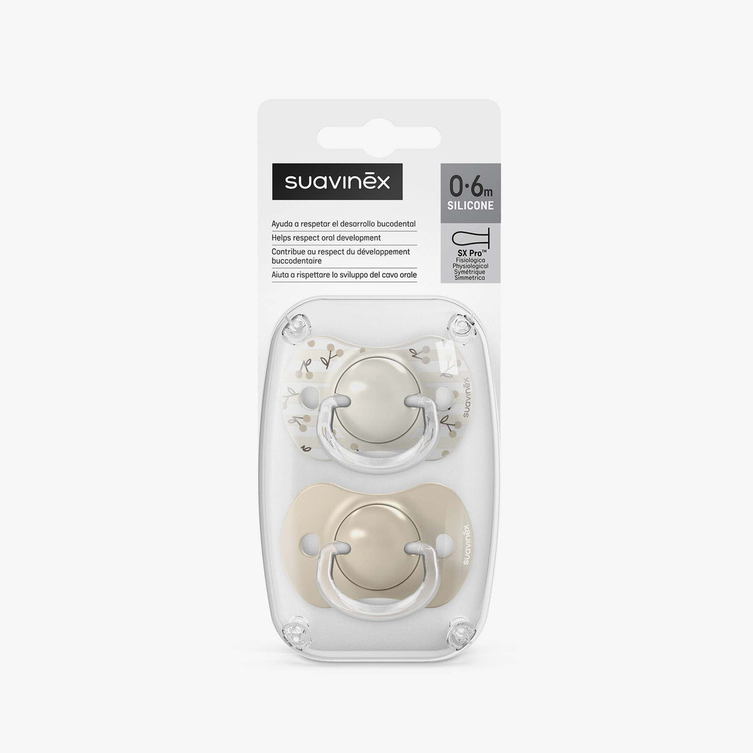 זוג מוצצים 0-6- בירדיס  בז'