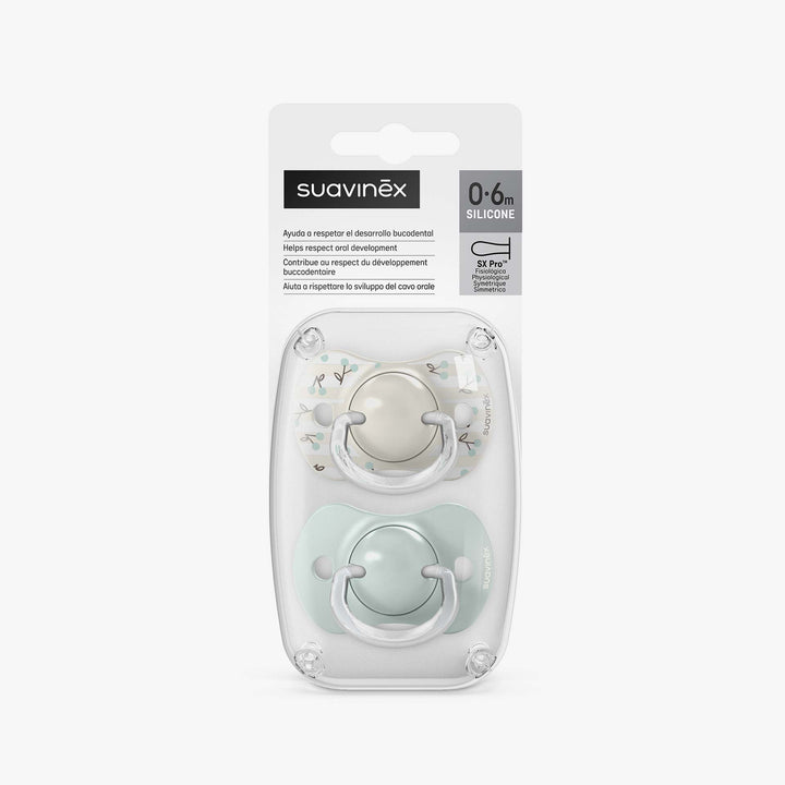 זוג מוצצים 0-6- בירדיס ירוק