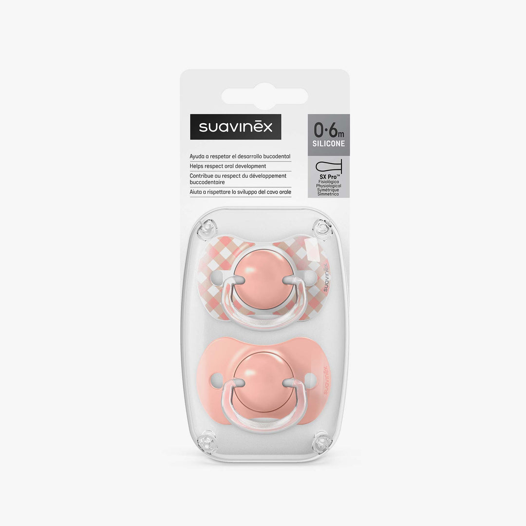 זוג מוצצים 0-6-ווילד  ורוד