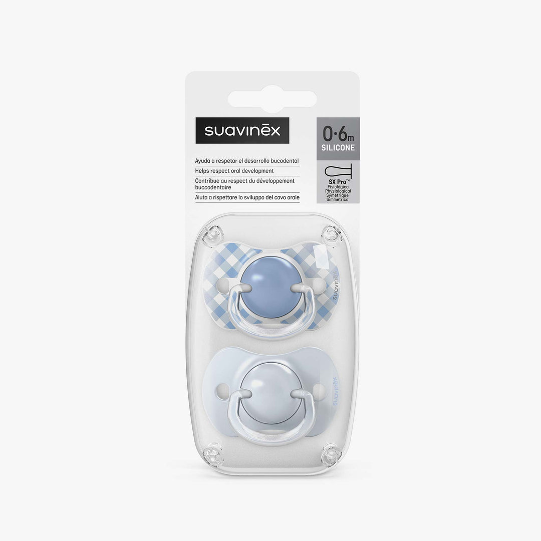 זוג מוצצים 0-6- ווילד  כחול