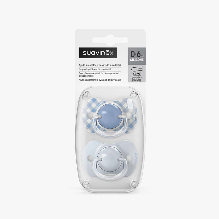 זוג מוצצים 0-6- ווילד  כחול