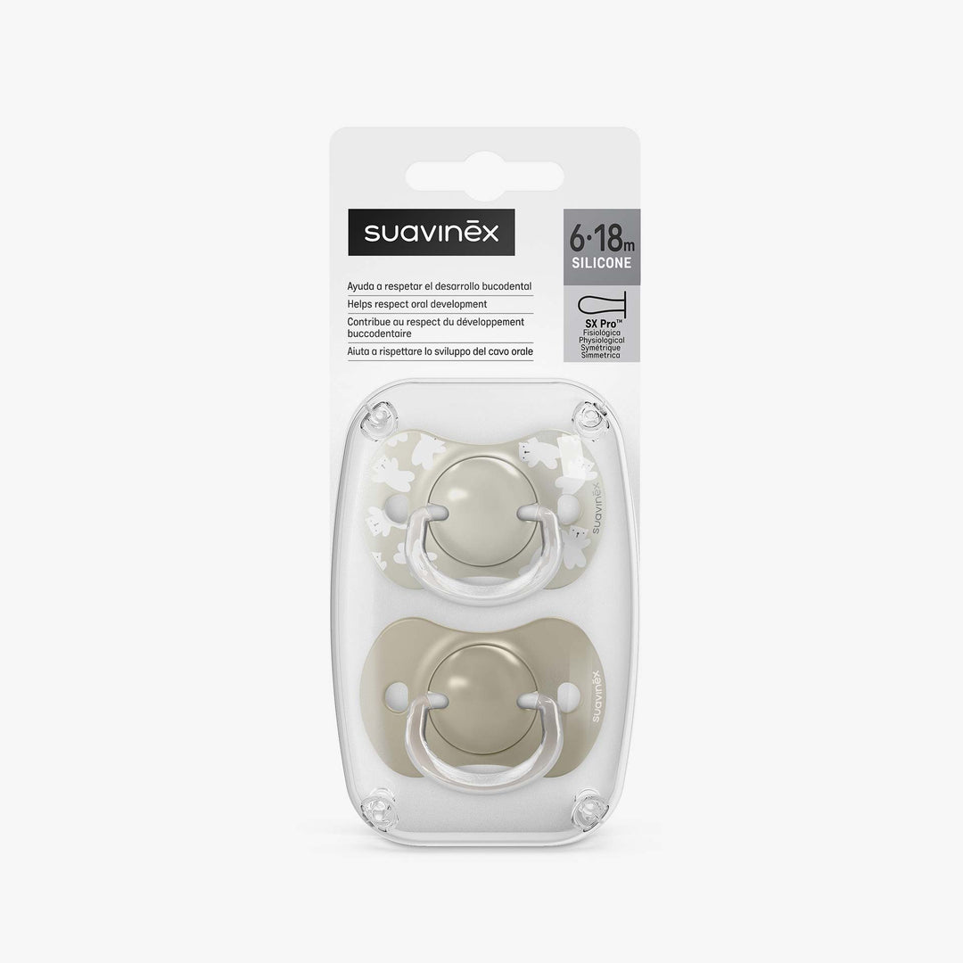 זוג מוצצים 6-18- ווילד  בז'