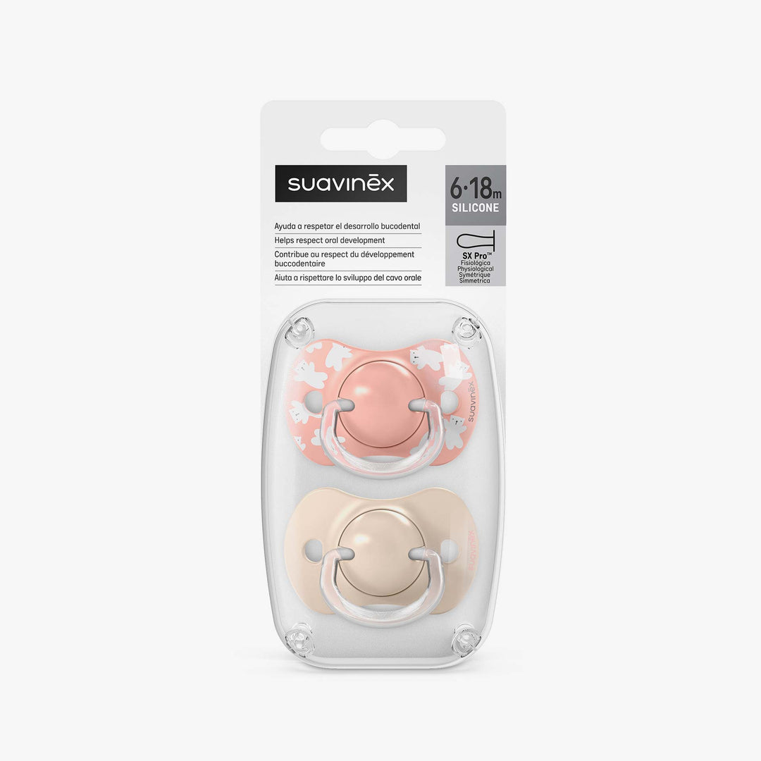 זוג מוצצים 6-18- ווילד  ורוד