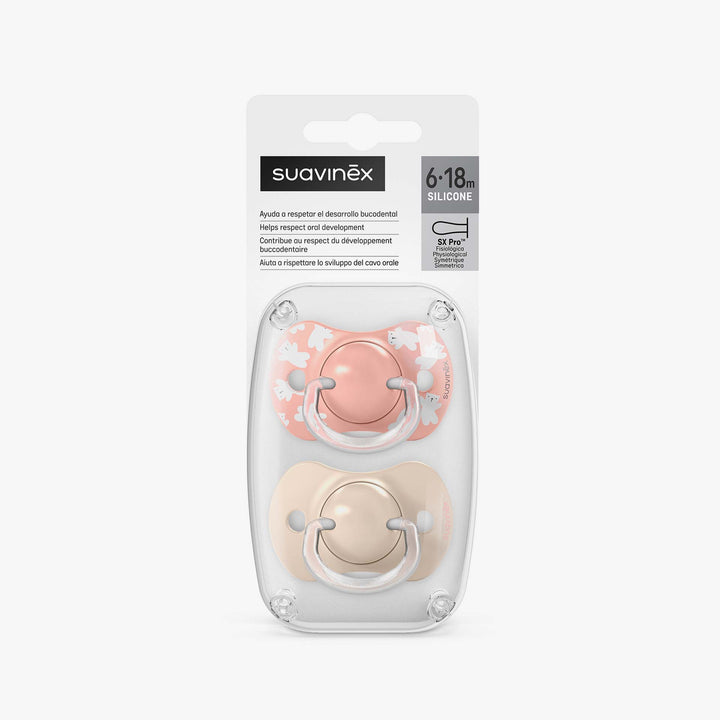 זוג מוצצים 6-18- ווילד  ורוד