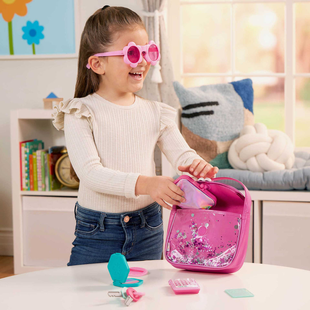 סט תיק ורוד ואביזרים