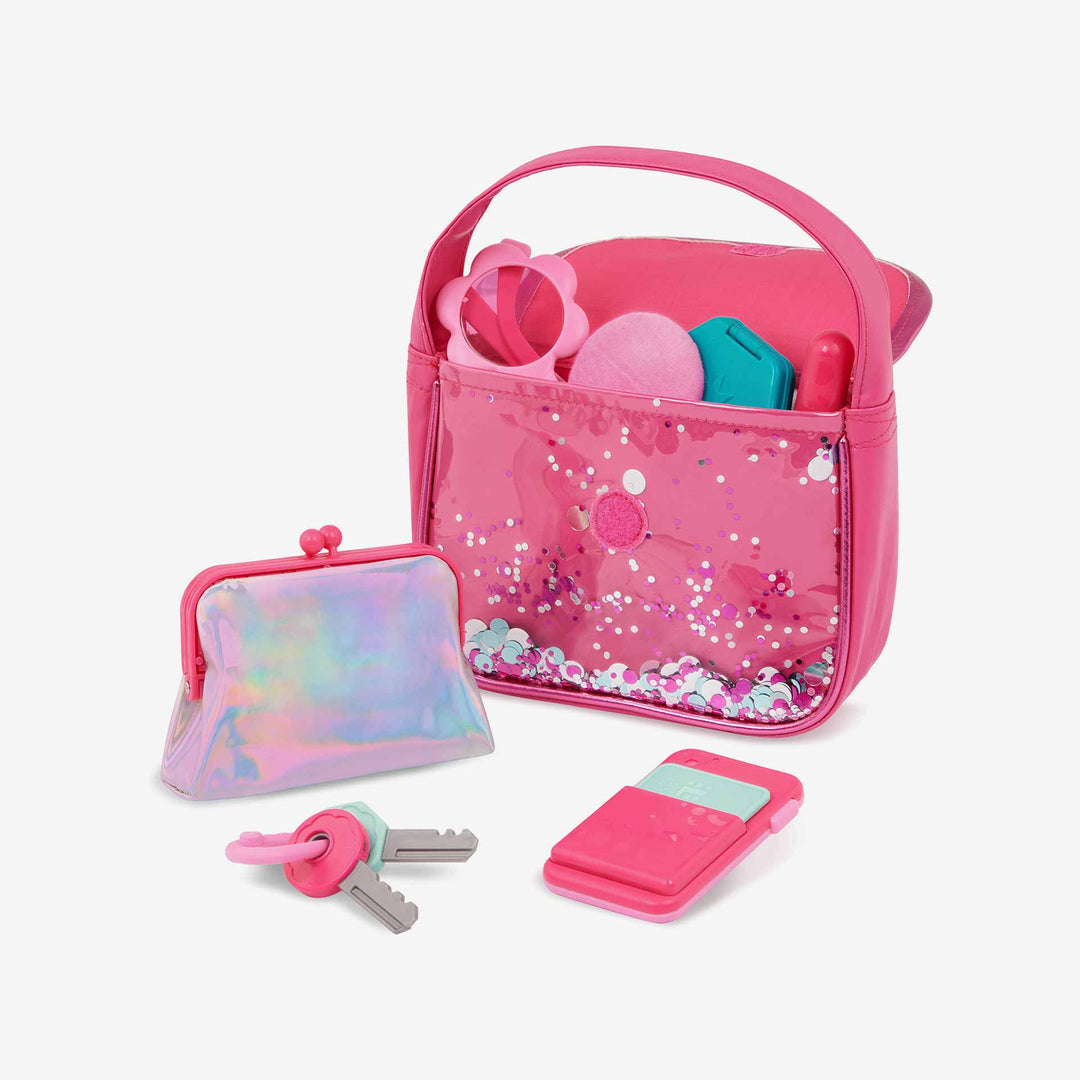 סט תיק ורוד ואביזרים