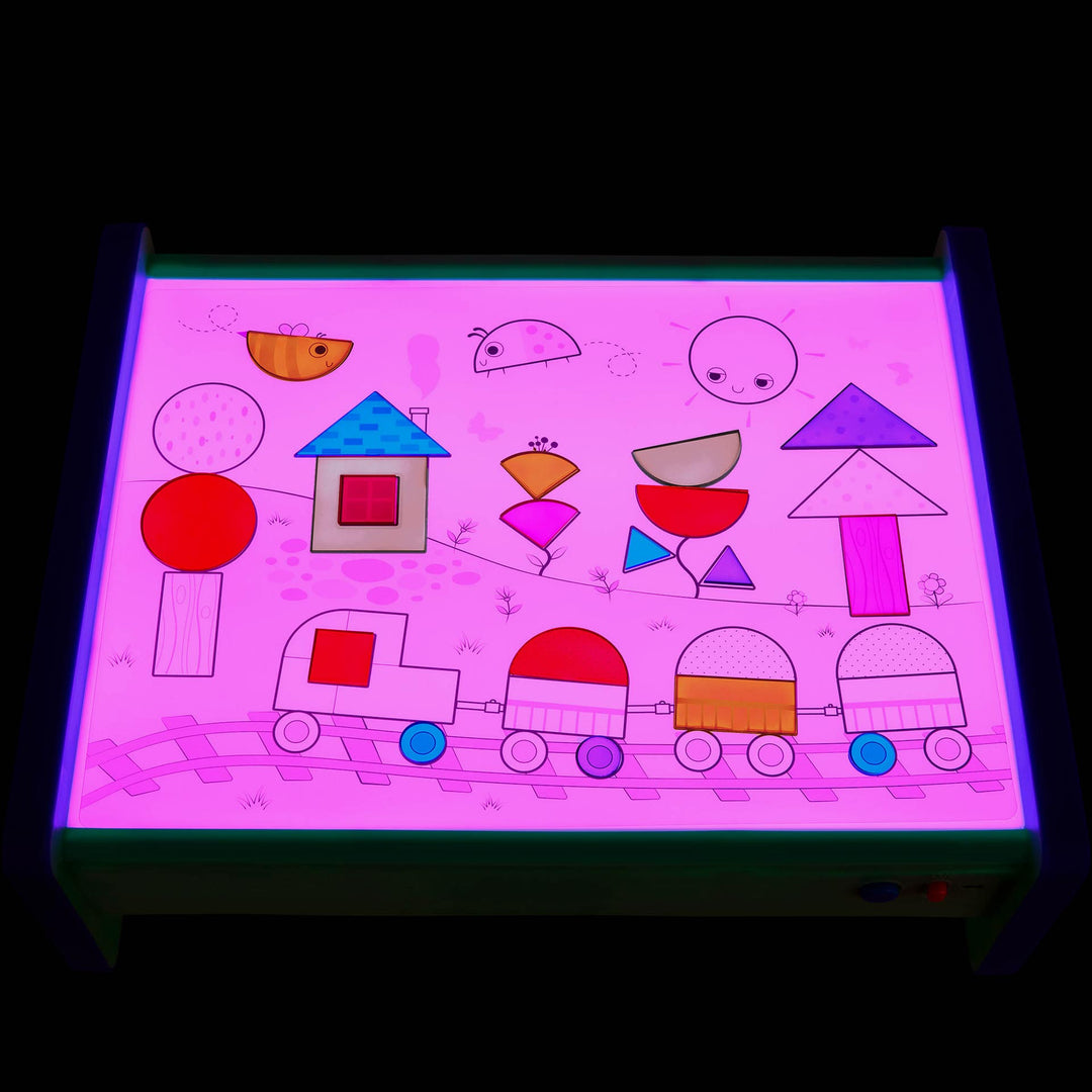 שולחן לימוד צורות וצבעים