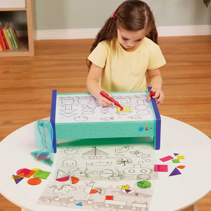 שולחן לימוד צורות וצבעים