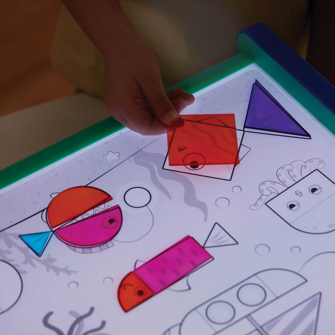 שולחן לימוד צורות וצבעים