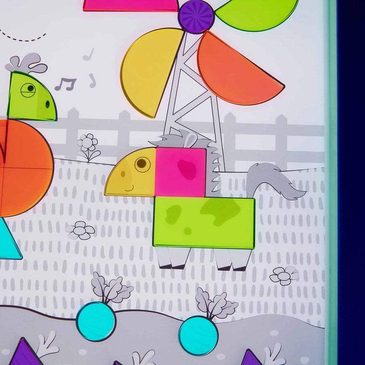 שולחן לימוד צורות וצבעים