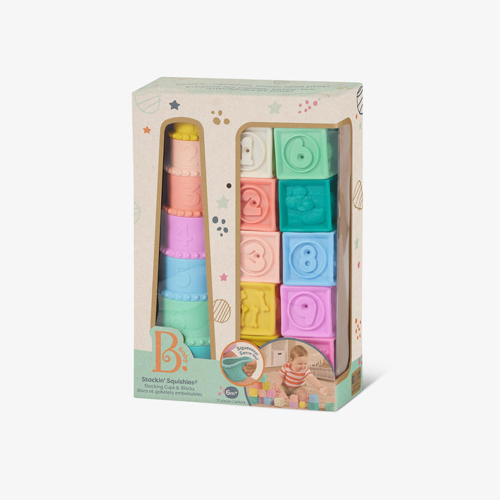 סט מגדל כוסות וקוביות רכות