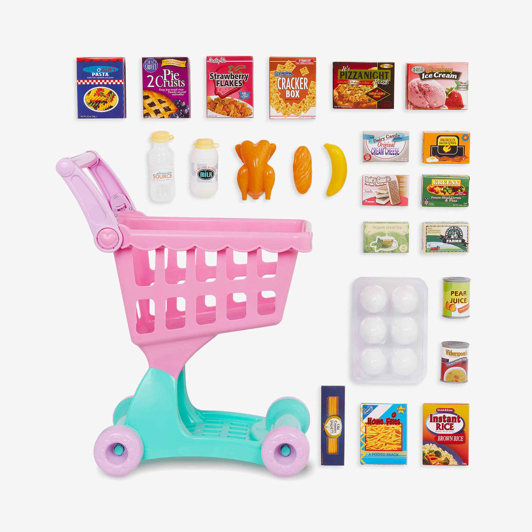 עגלת קניות ורודה