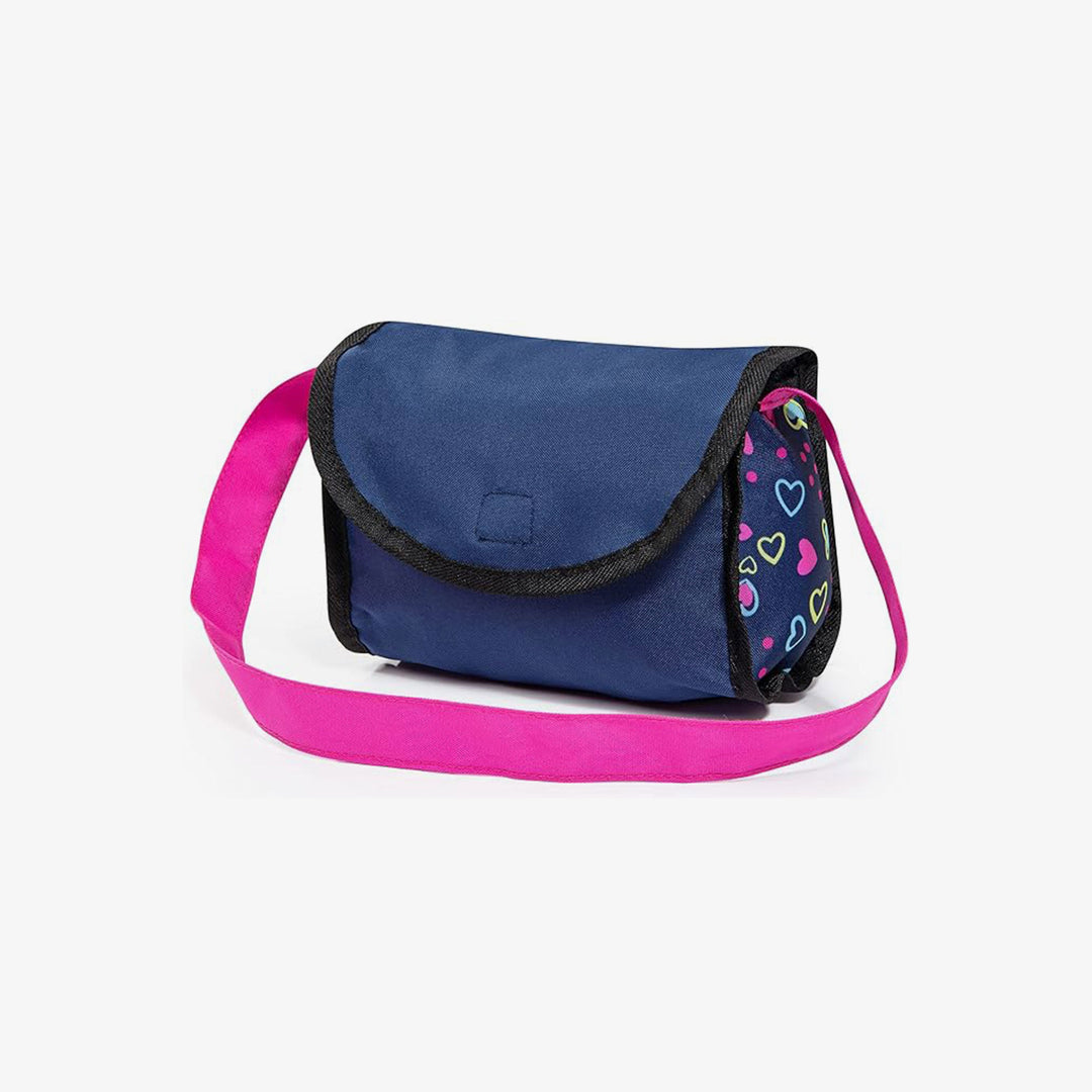 עגלת בובה כחול ורוד