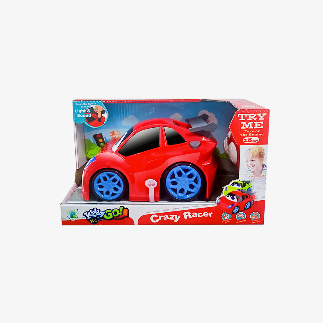 מכונית ספורט אדומה עם שלט