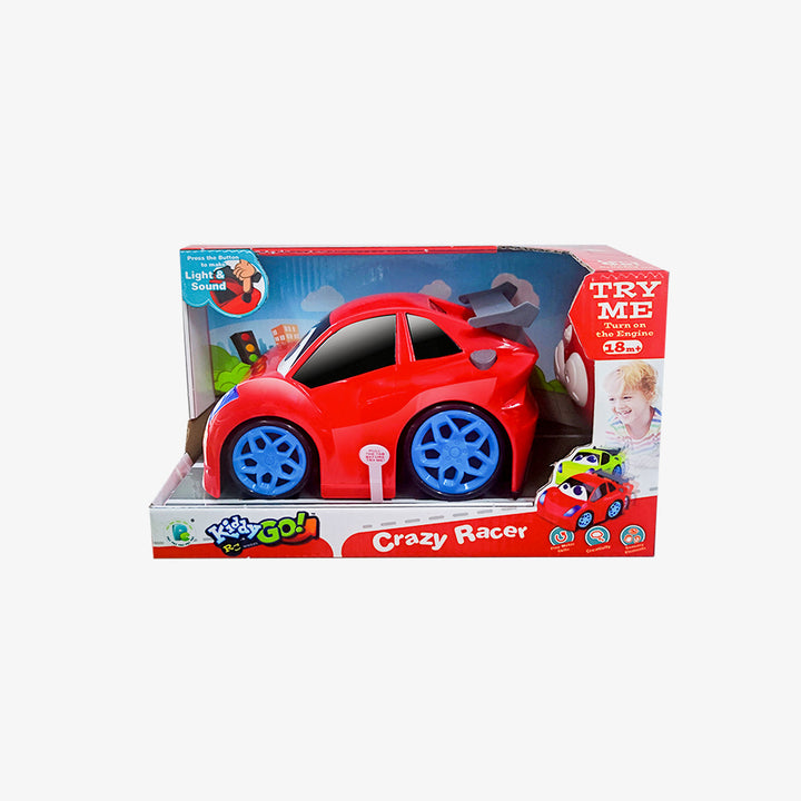 מכונית ספורט אדומה עם שלט