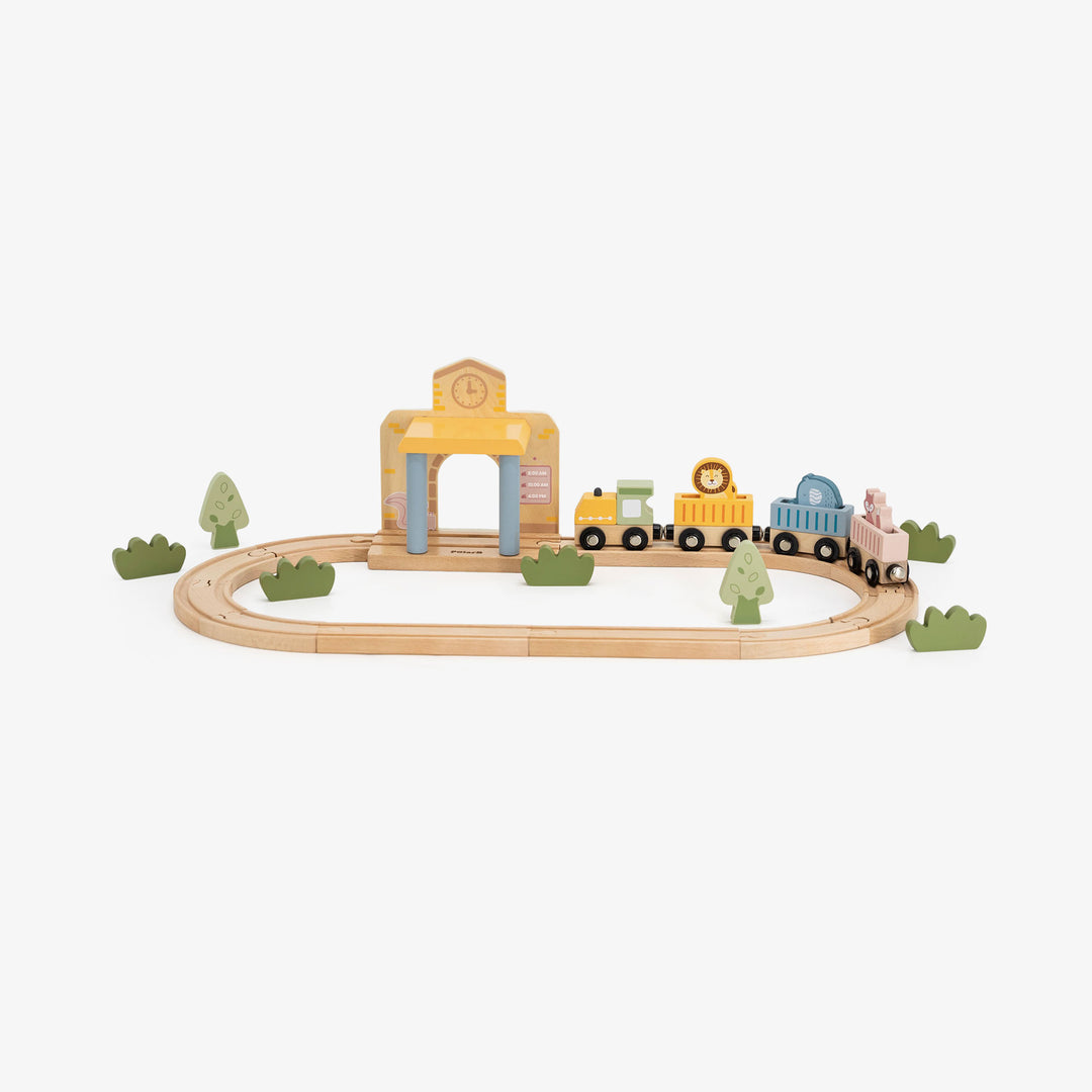 רכבת עם מסילה מעץ - פולאר בוטיק