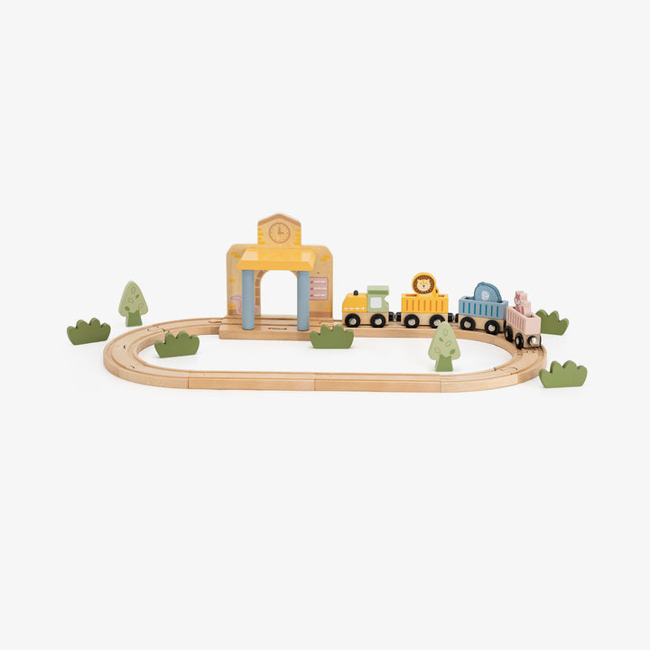 רכבת עם מסילה מעץ - פולאר בוטיק