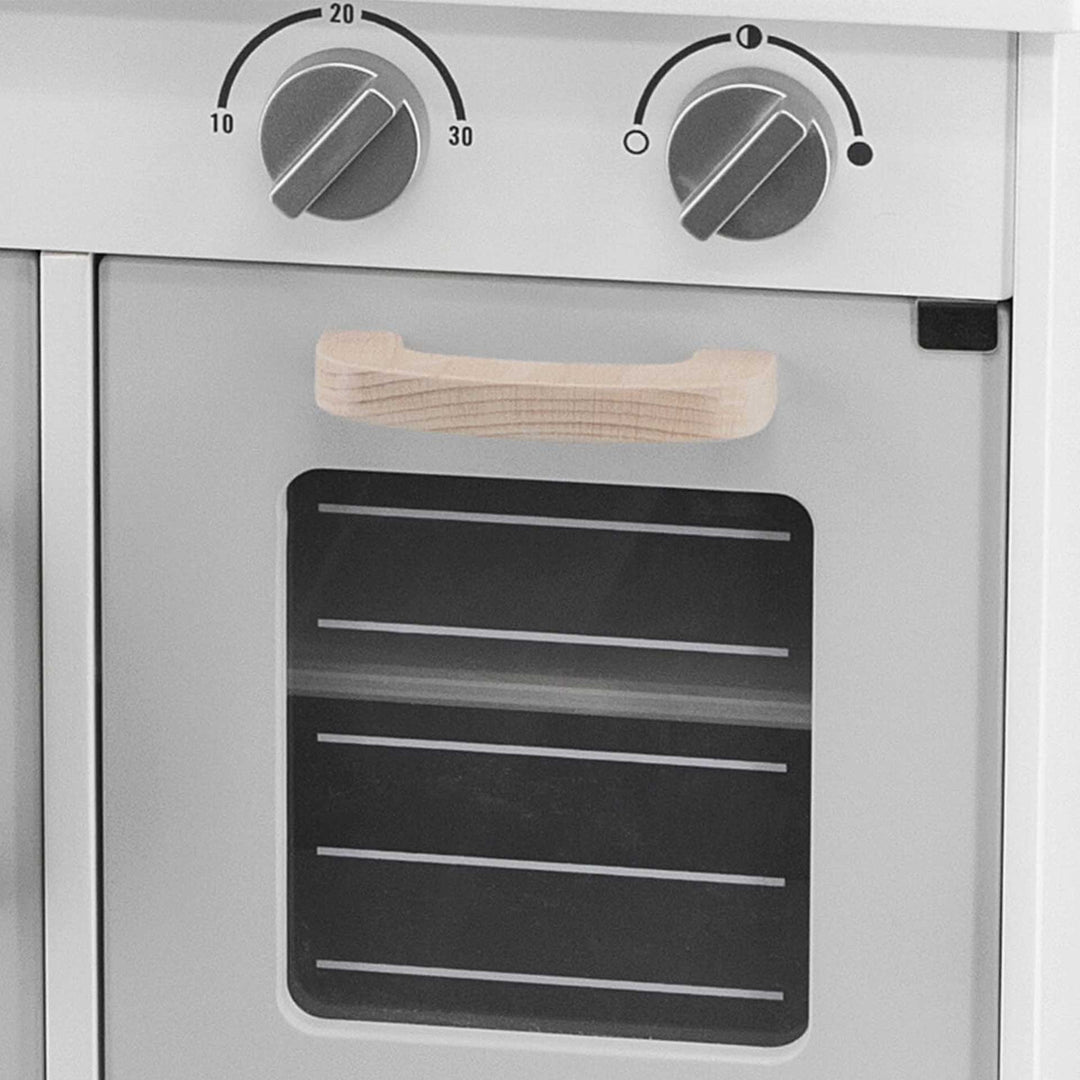 מטבח אפור עם אביזרים