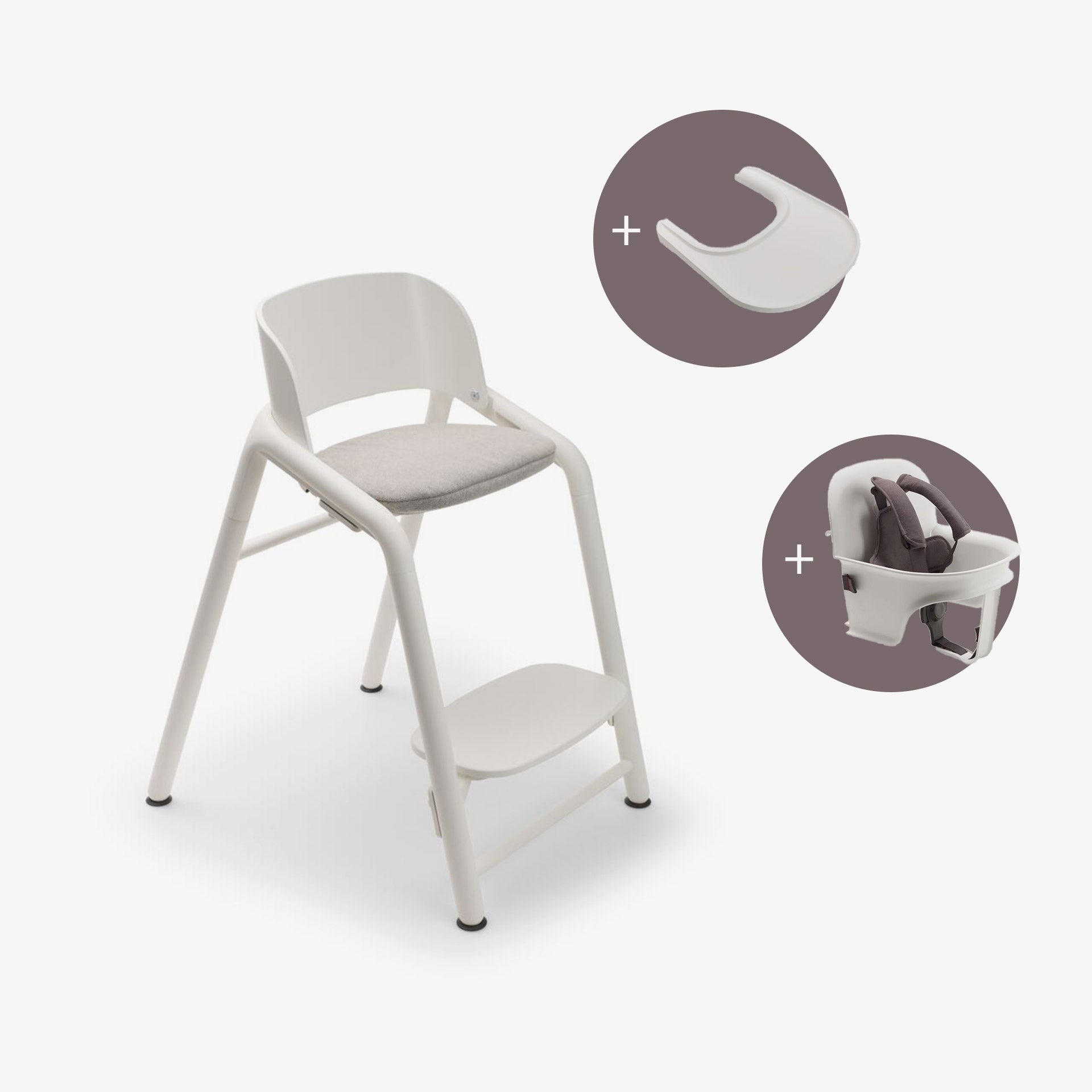 כיסא אוכל ג׳ירף + מושב בייבי סט + מגשית